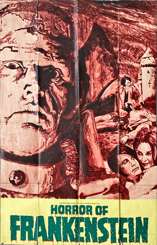 Horror of Frankenstein (1971) Original UK Movie Poster 1 sheet, Hammer Horror