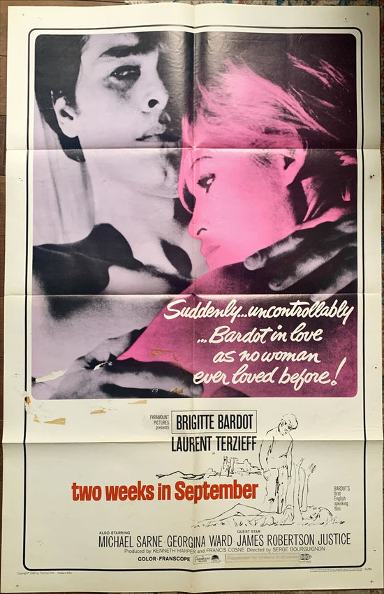 Two Weeks in September (1967) One Sheet Movie Poster - Bardot