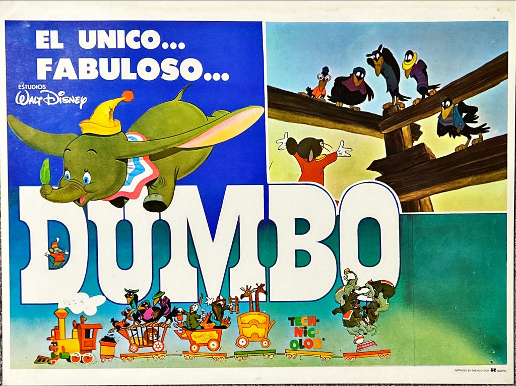 Dumbo Vintage Mexican Lobby card set, Disney animated classic