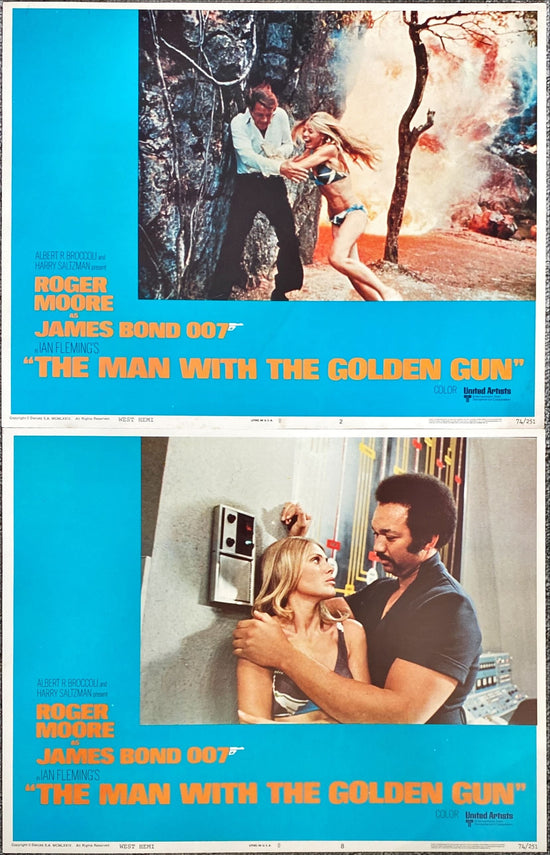 Man With the Golden Gun (1974) 4x Lobby Cards