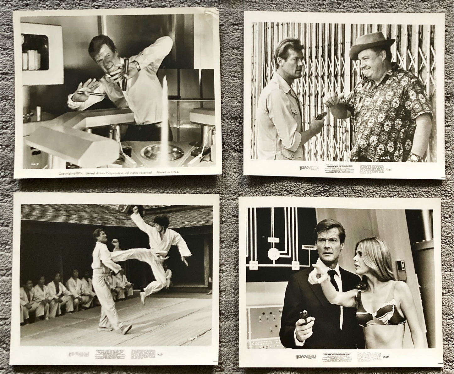 Man With the Golden Gun (1974) 4x 8x10 Movie Stills