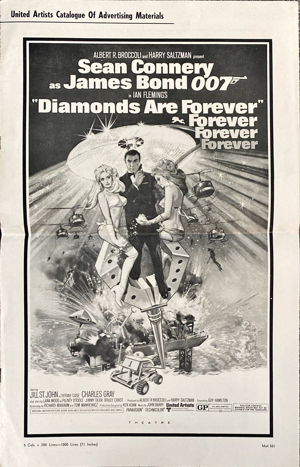 Diamonds Are Forever (1971) Pressbook - Bundle