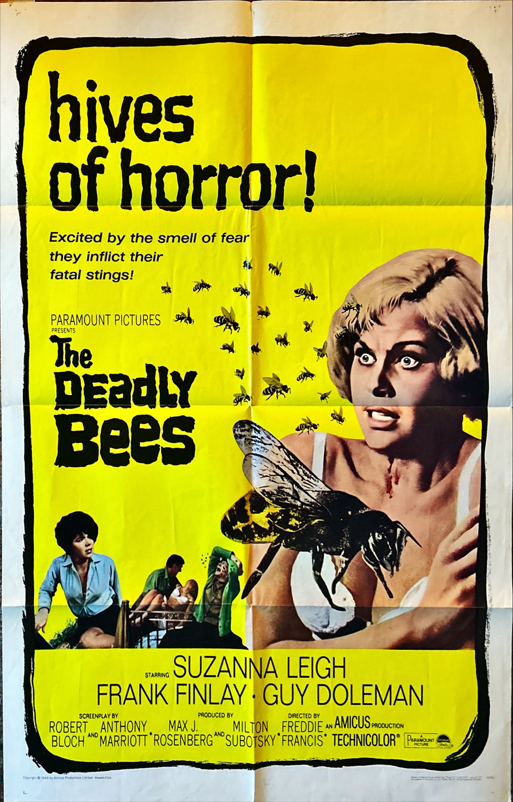 Deadly Bees (1967) One Sheet Movie Poster