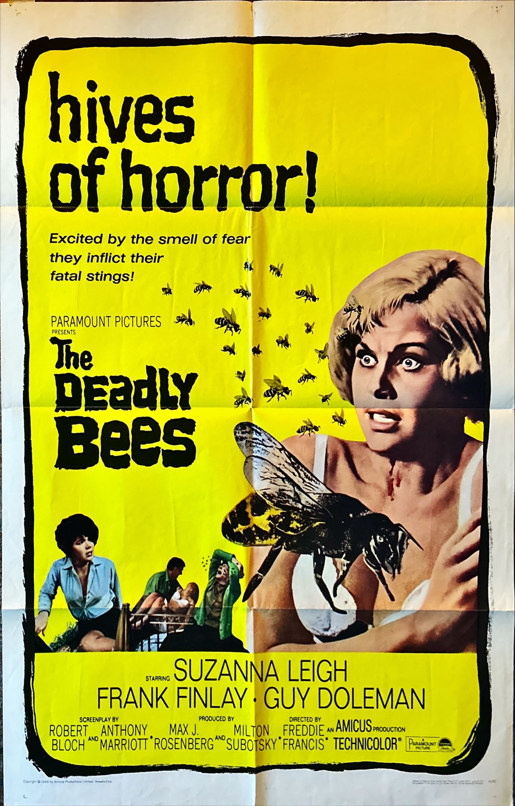 Deadly Bees (1967) One Sheet Movie Poster