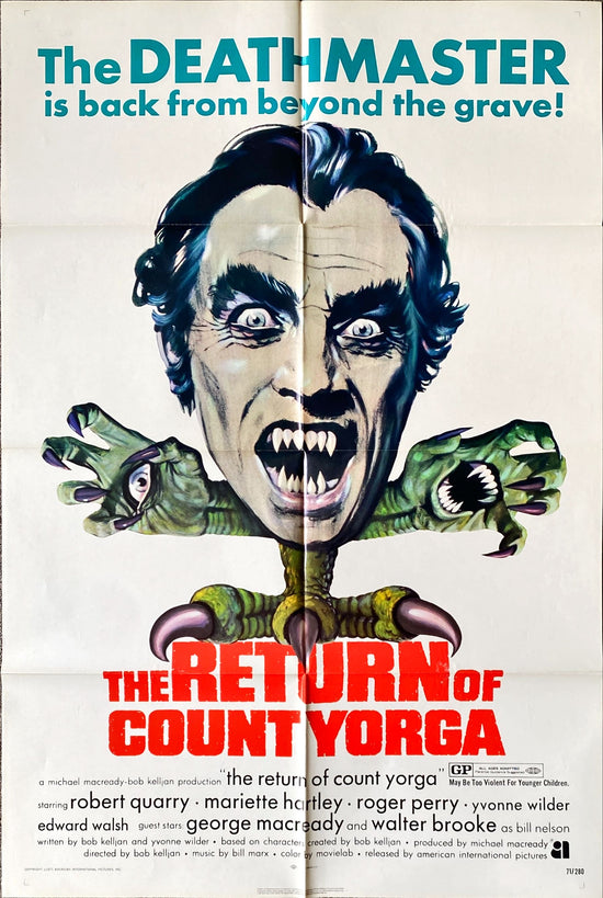 Return of Count Yorga (1971) One Sheet Movie Poster - AIP Vampires