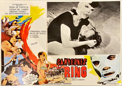 Campeones del Ring (1972) 4x Lobby Cards - MX