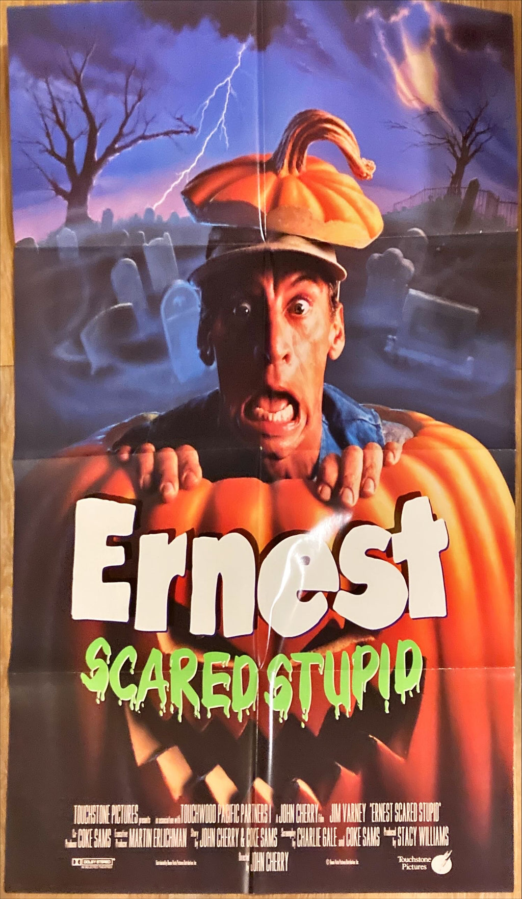Ernest Scared Stupid,  int'l DS 1sh '91 Alvin art