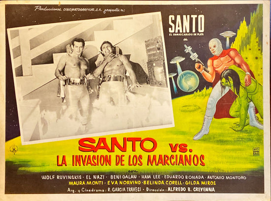 Santo vs La Invasion de los Marcianos (1967) Lobby Card