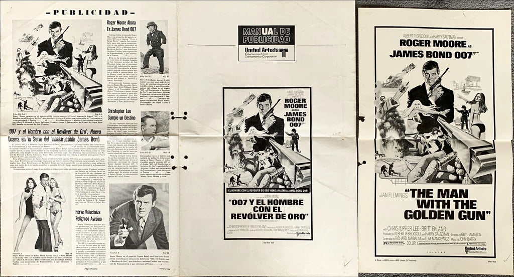 #412 007 James Bond Man With The Golden Gun Pressbook