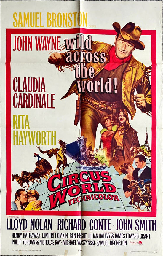 Circus World (1965) One Sheet Movie Poster - Cardinale, John Wayne