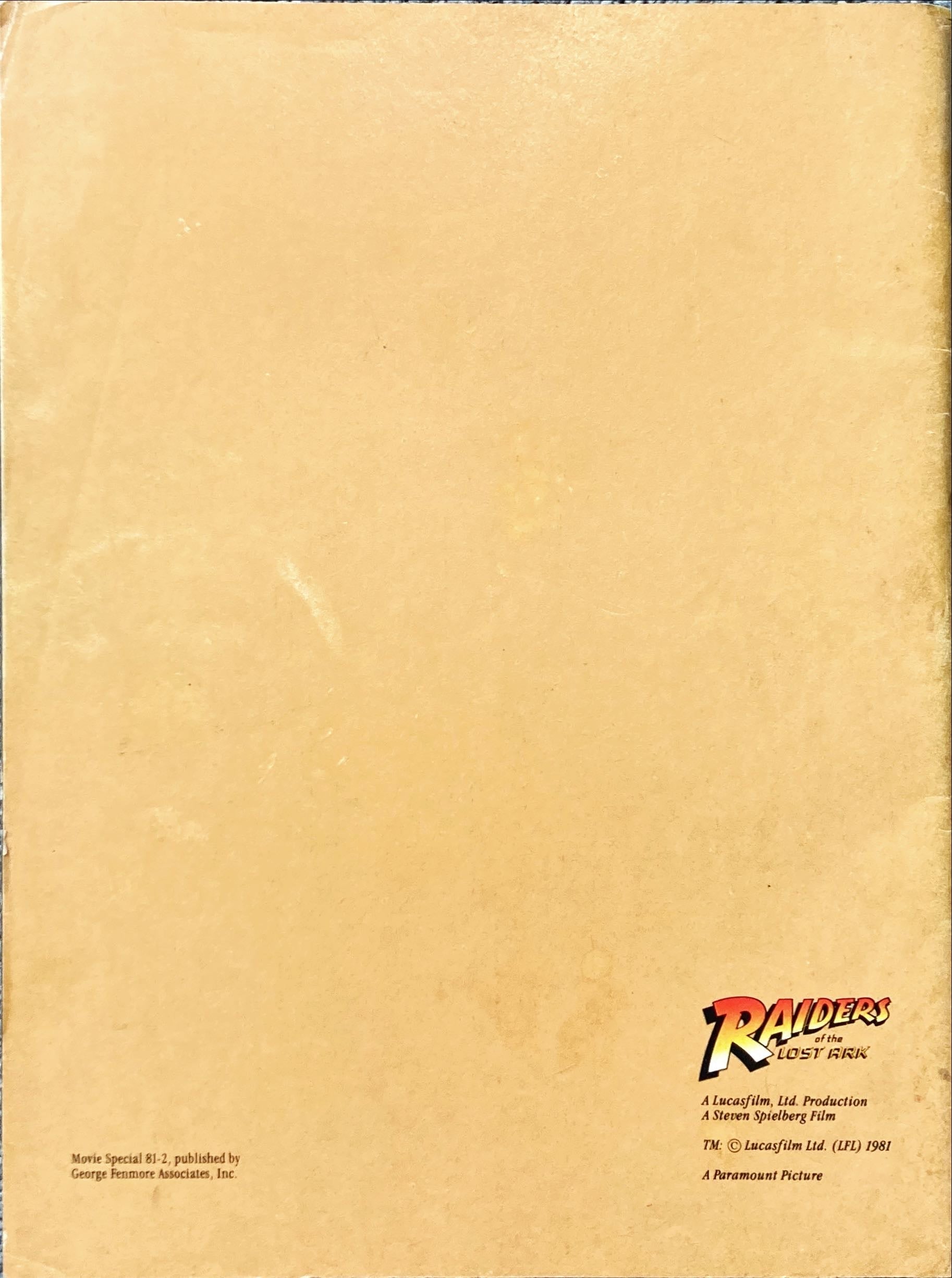 Raiders of the Lost Ark (1981)  - Souvenir Book