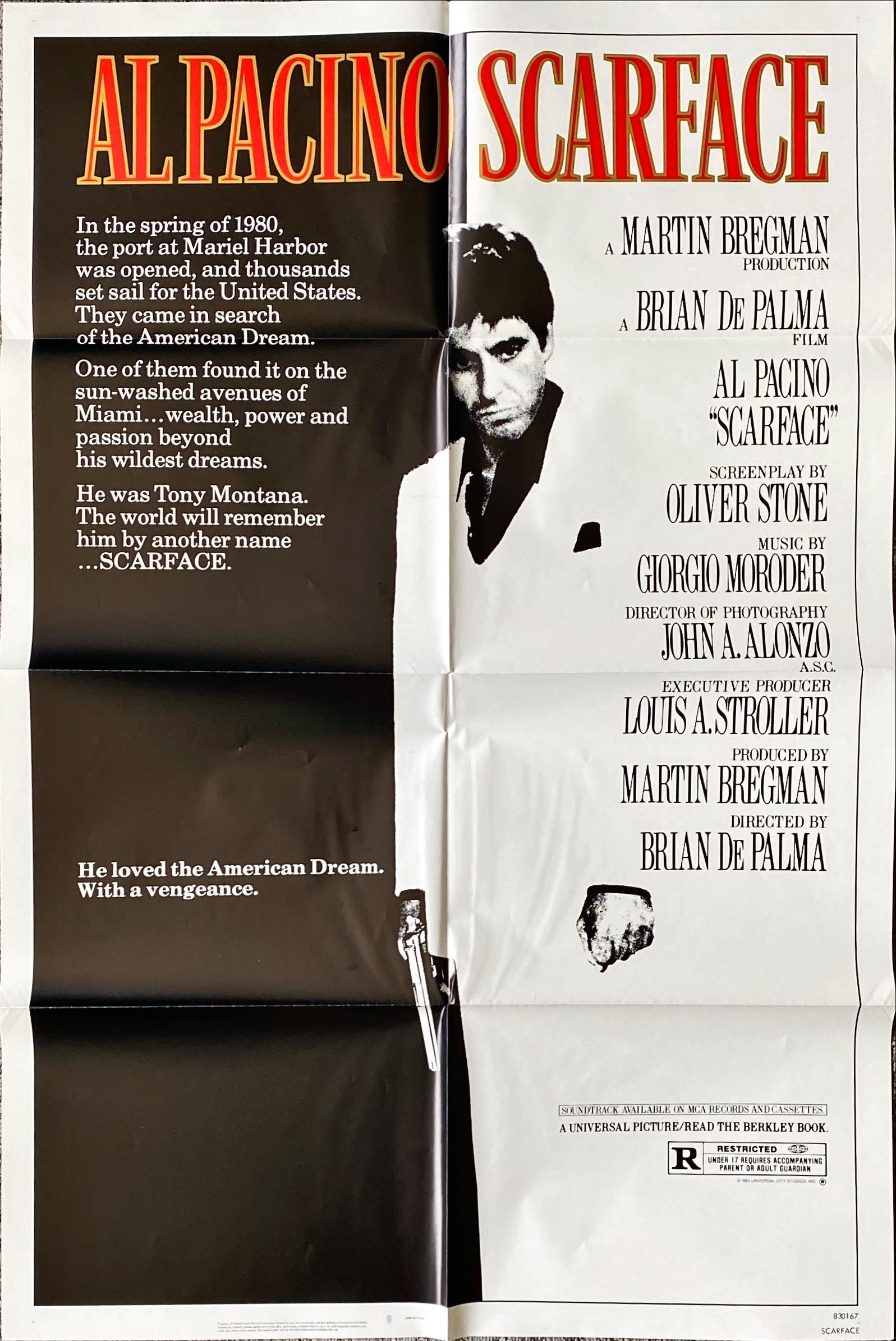 #138 Scarface - Al Pacino - Original Movie Poster (1983) - Great Condition - PosterCollectors.xyz