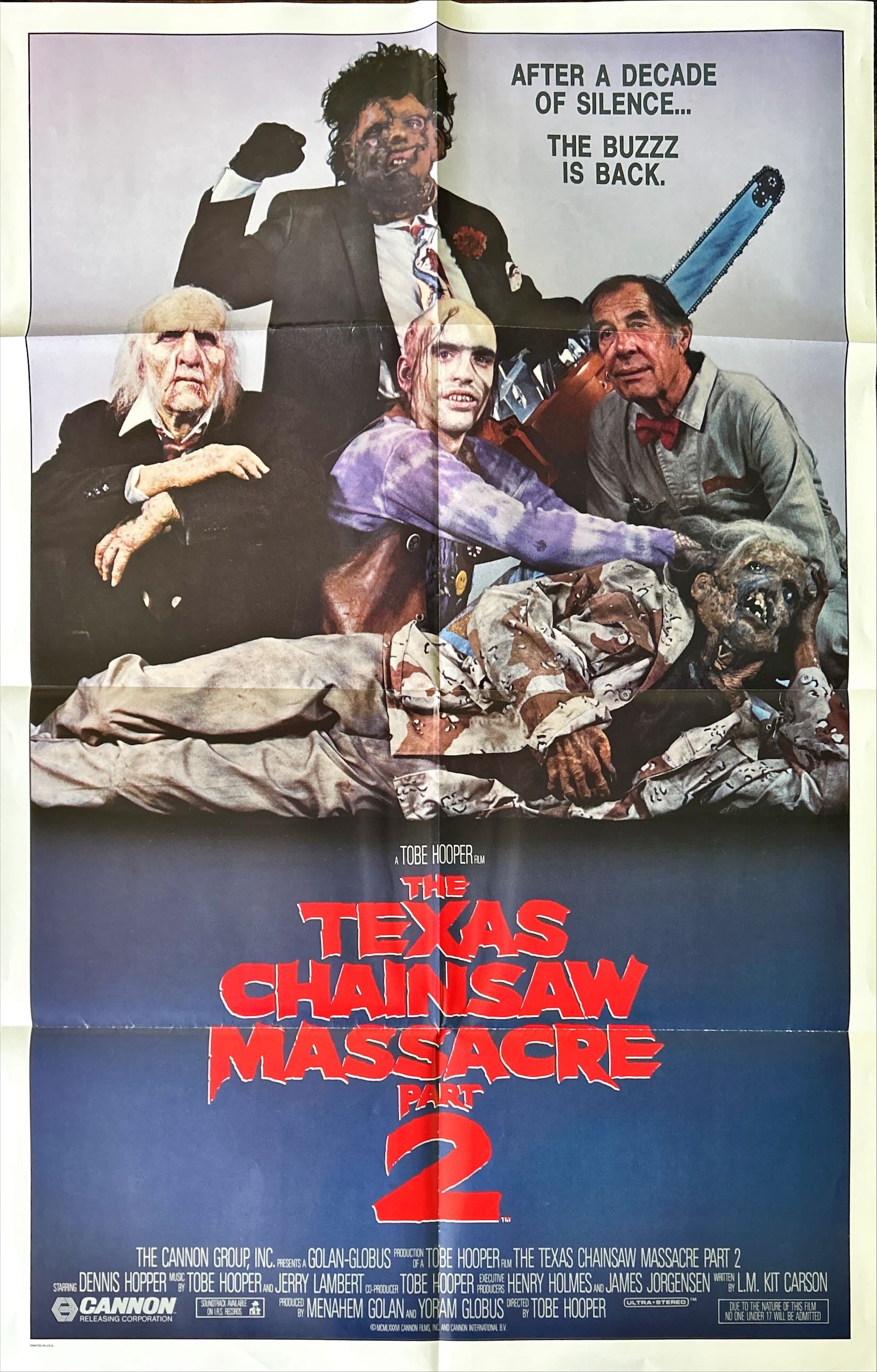 Texas Chainsaw Massacre 2 (1986) One Sheet Movie Poster