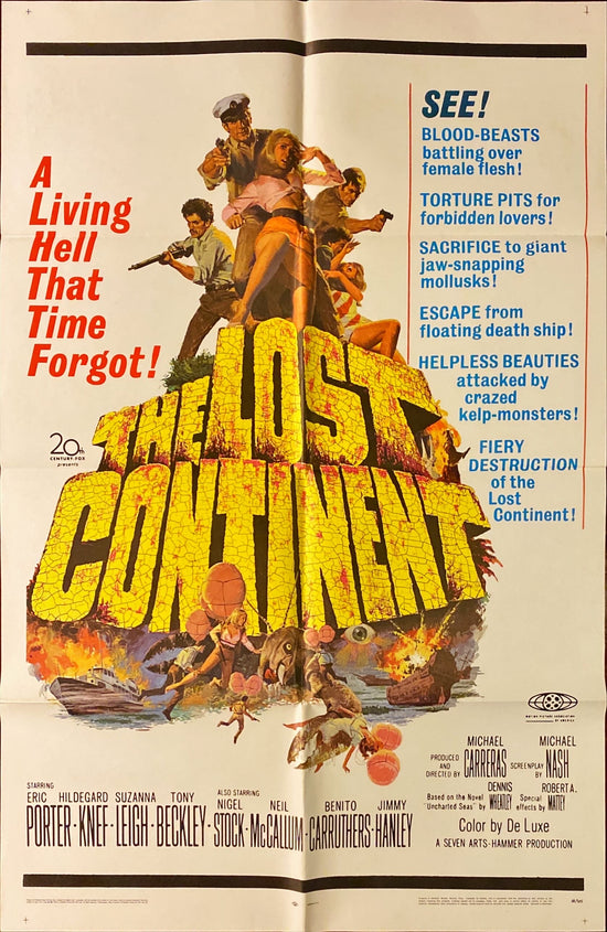 Lost Continent (1968) One Sheet Movie Poster - Hammer