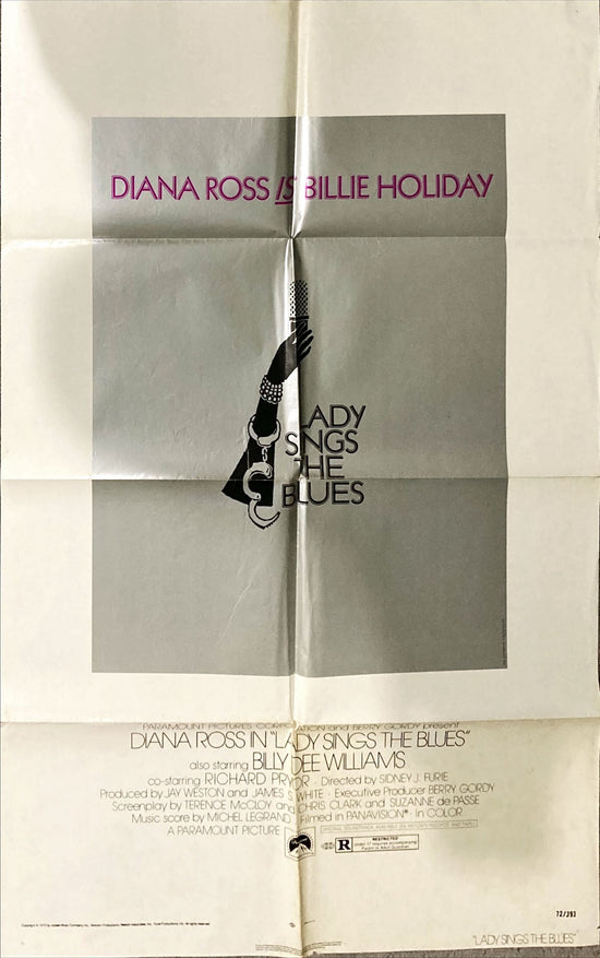 Lady Sings the Blues,  1sh 1972 Diana Ross as Billie Holiday