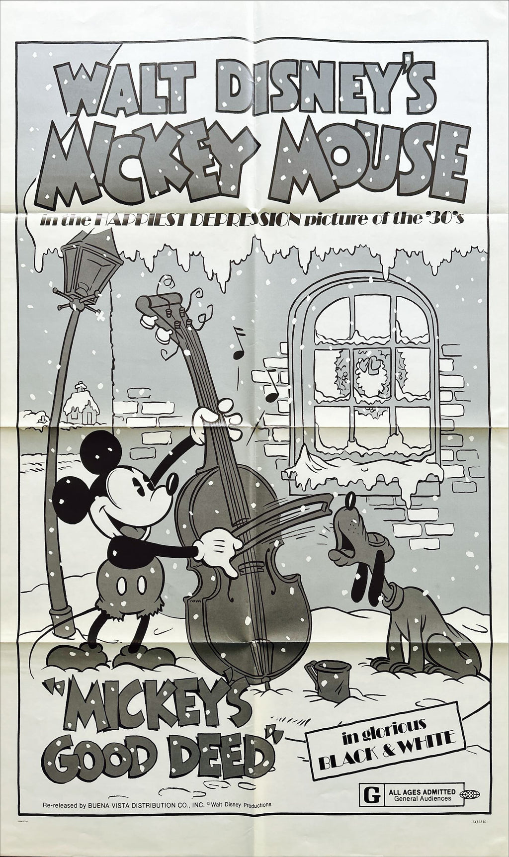 Mickey's Good Deed (1932) One Sheet Movie Poster