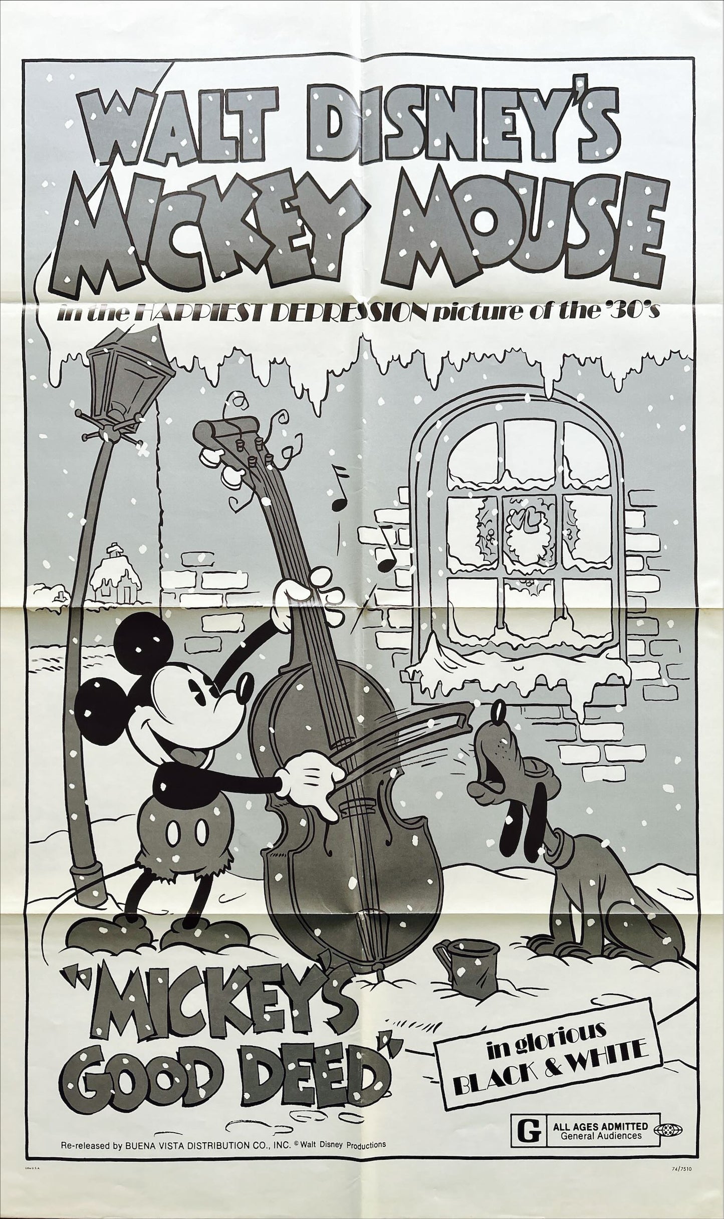 Mickey's Good Deed (1932) One Sheet Movie Poster