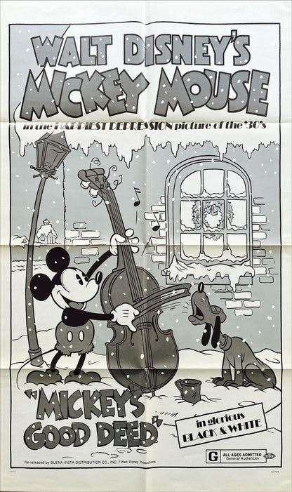 Mickey's Good Deed (1932) One Sheet Movie Poster