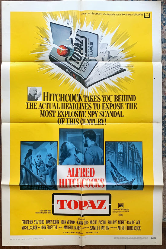 Topaz (1969) Original One Sheet Movie Poster