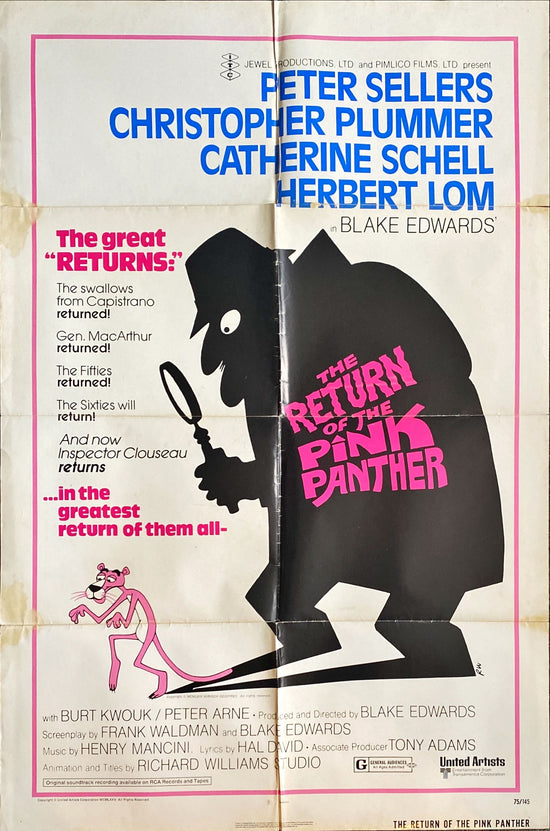 Return of the Pink Panther (1975) One Sheet Movie Poster - Peter Sellers