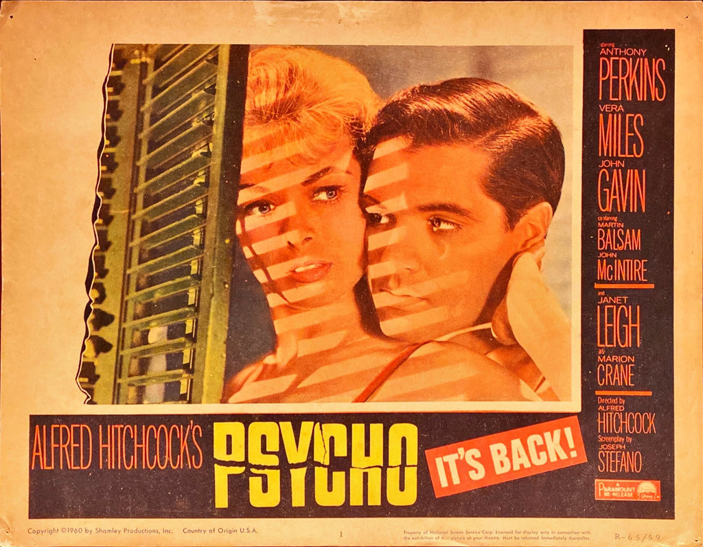 #853 PSYCHO 3 LOBBY CARDS R1965 Alfred Hitchcock - PosterCollectors.xyz