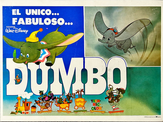 Dumbo Vintage Mexican Lobby card set, Disney animated classic