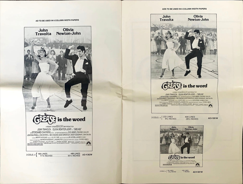 Grease (1987), Pressbook, John Travolta