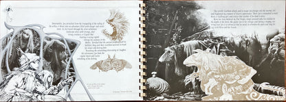 #A-67B DARK CRYSTAL spiral-bound promo book 1982 Jim Henson & Frank Oz, die-cut embossed cover, rare