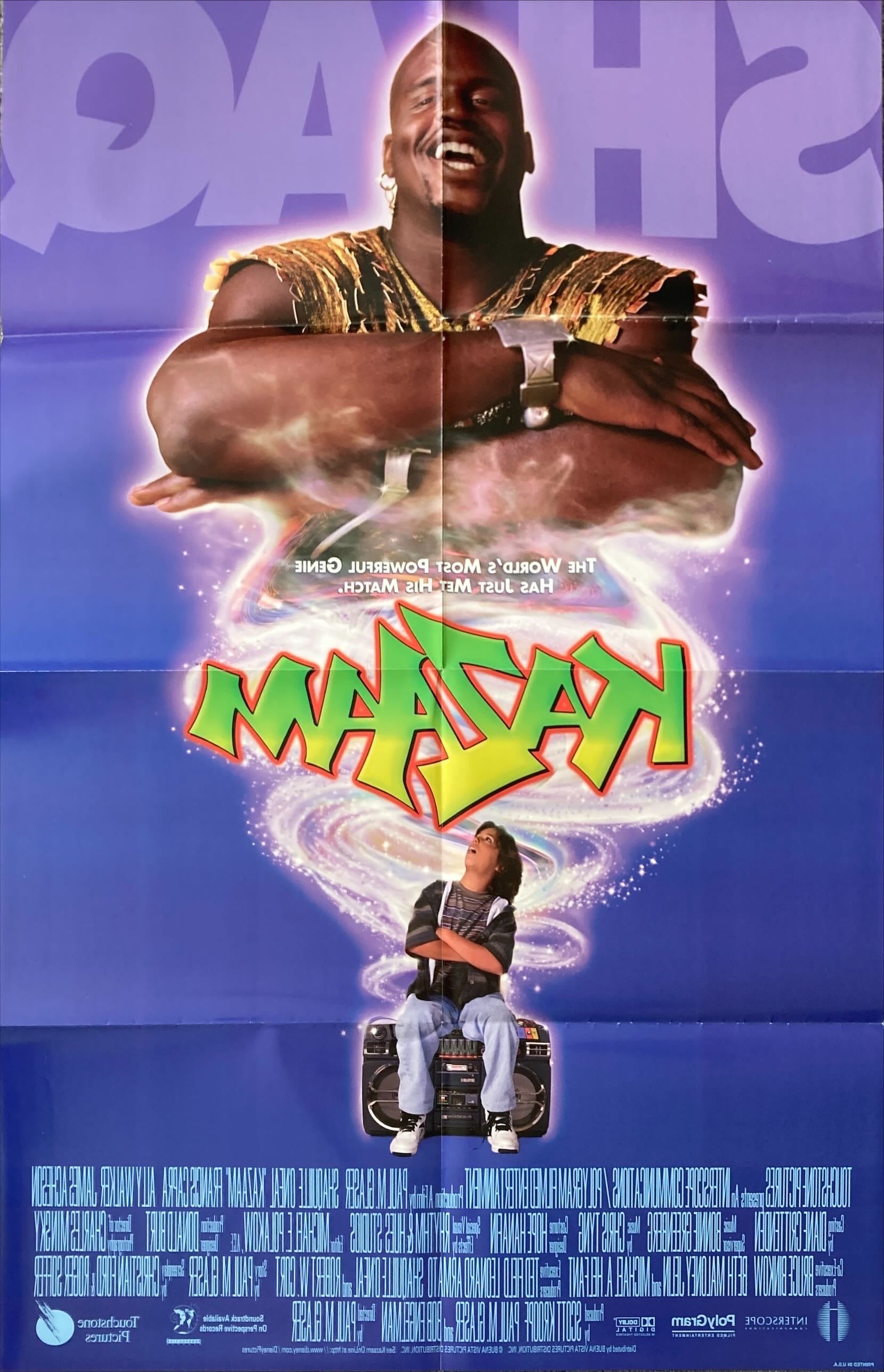 Kazaam DS Int'l 1sh '92 great image of NBA star Shaquille O'Neal