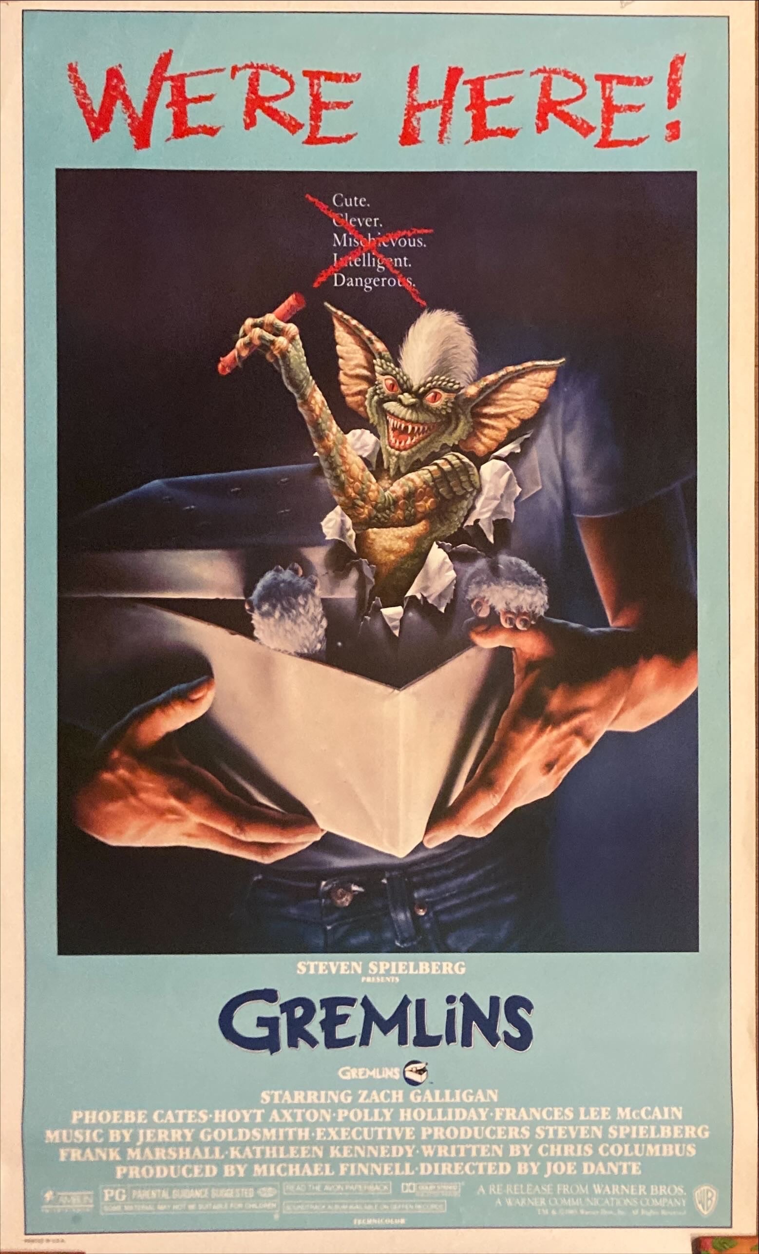 Gremlins R1985 One Sheet Movie Poster, Spielberg
