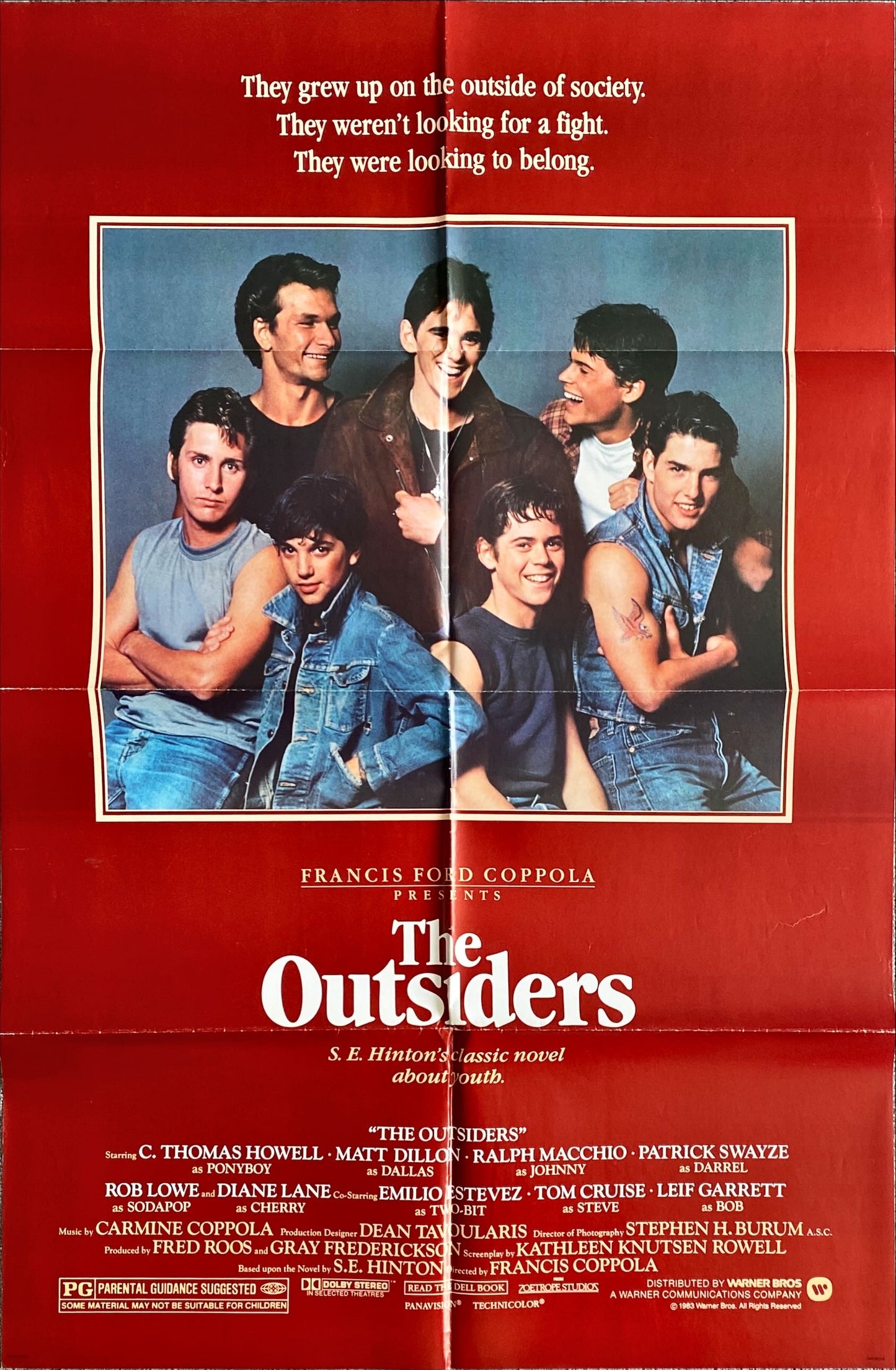 The Outsiders (1982) One Sheet Movie Poster - Coppola