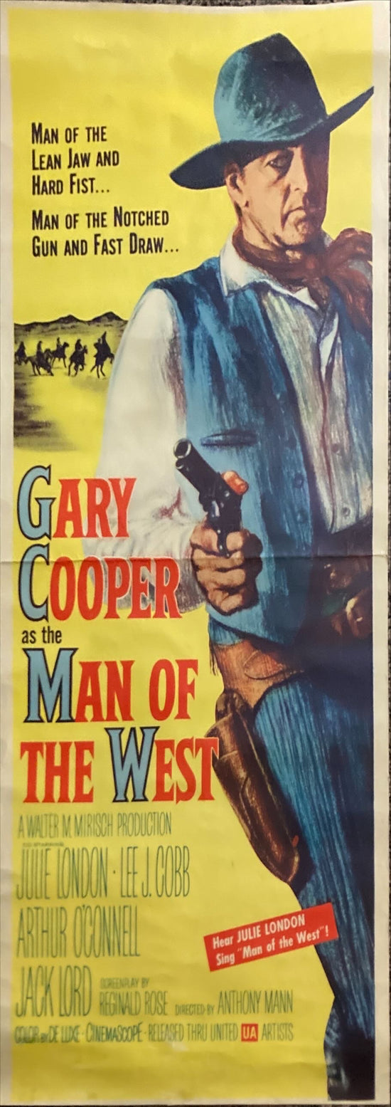 Man of the West (1958) Insert Movie Poster, Gary Cooper