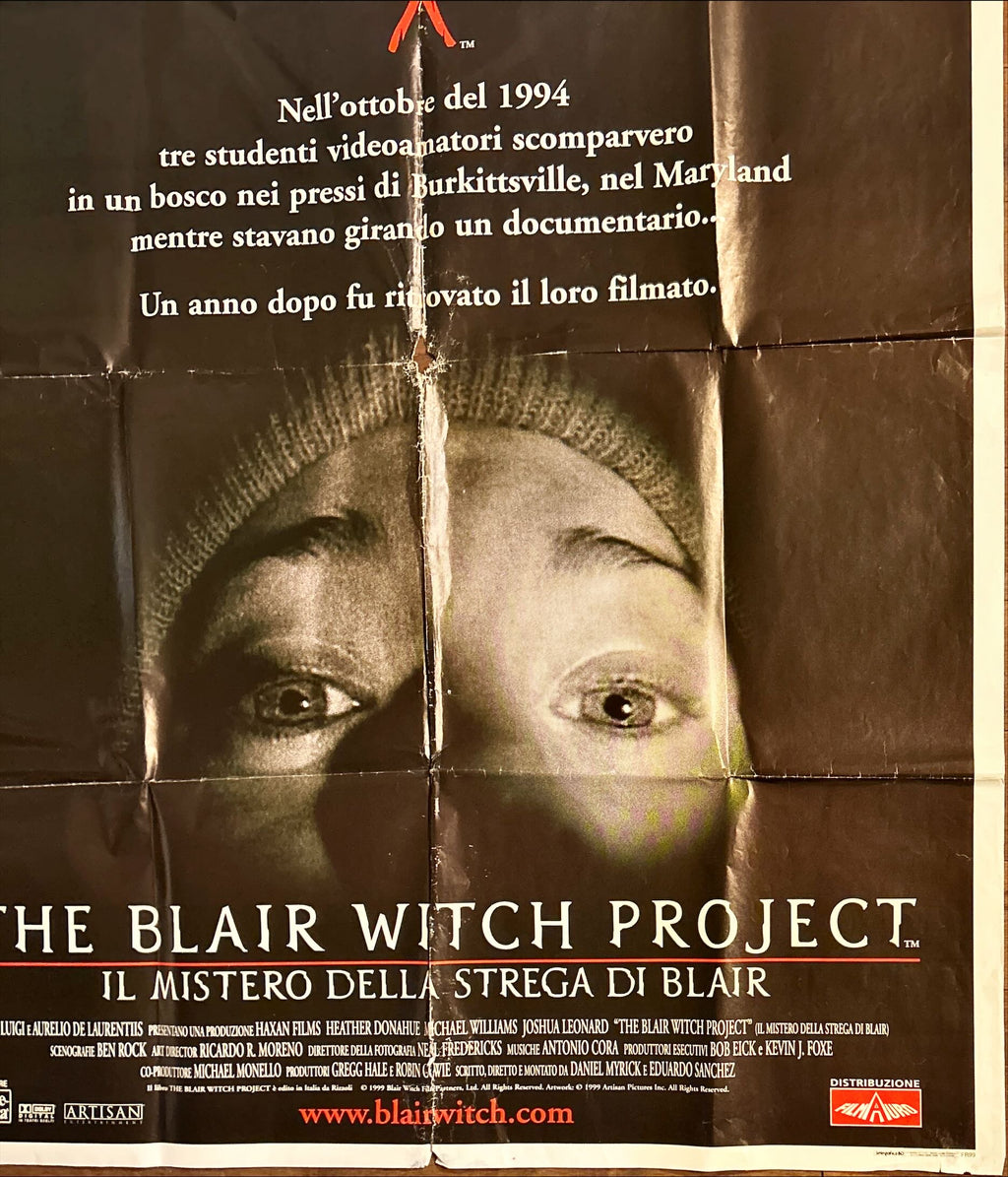 The Blair Witch Project ( 1999) Italian 1p original Movie Poster,  Daniel Myrick & Eduardo Sanchez horror cult classic