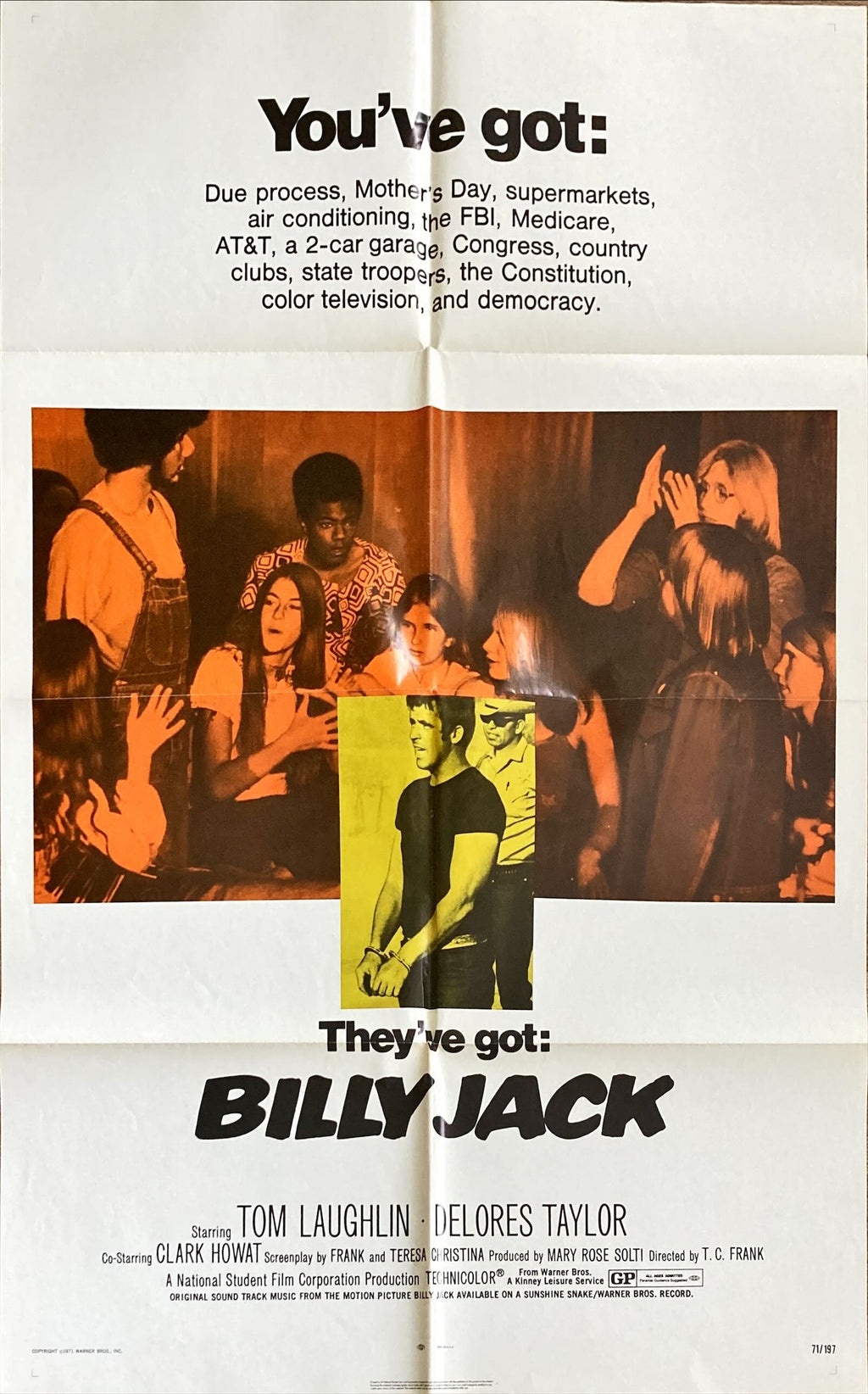 Billy Jack (1971) One Sheet Movie Poster - Tom Laughlin
