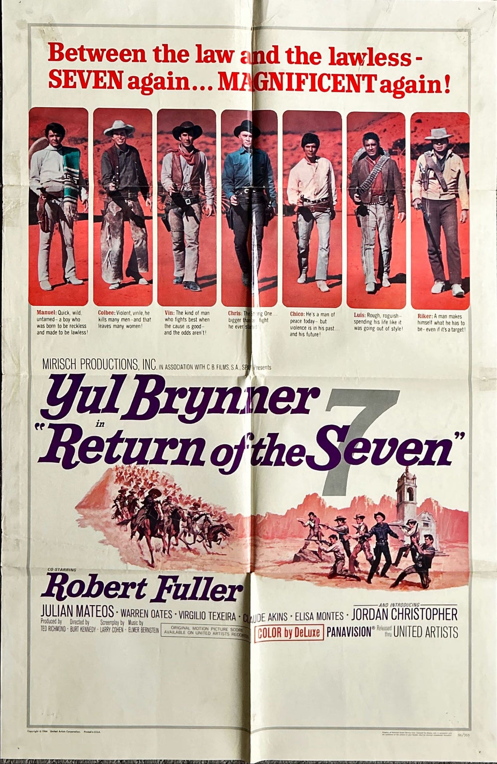 Return of the Seven (1966) One Sheet Movie Poster