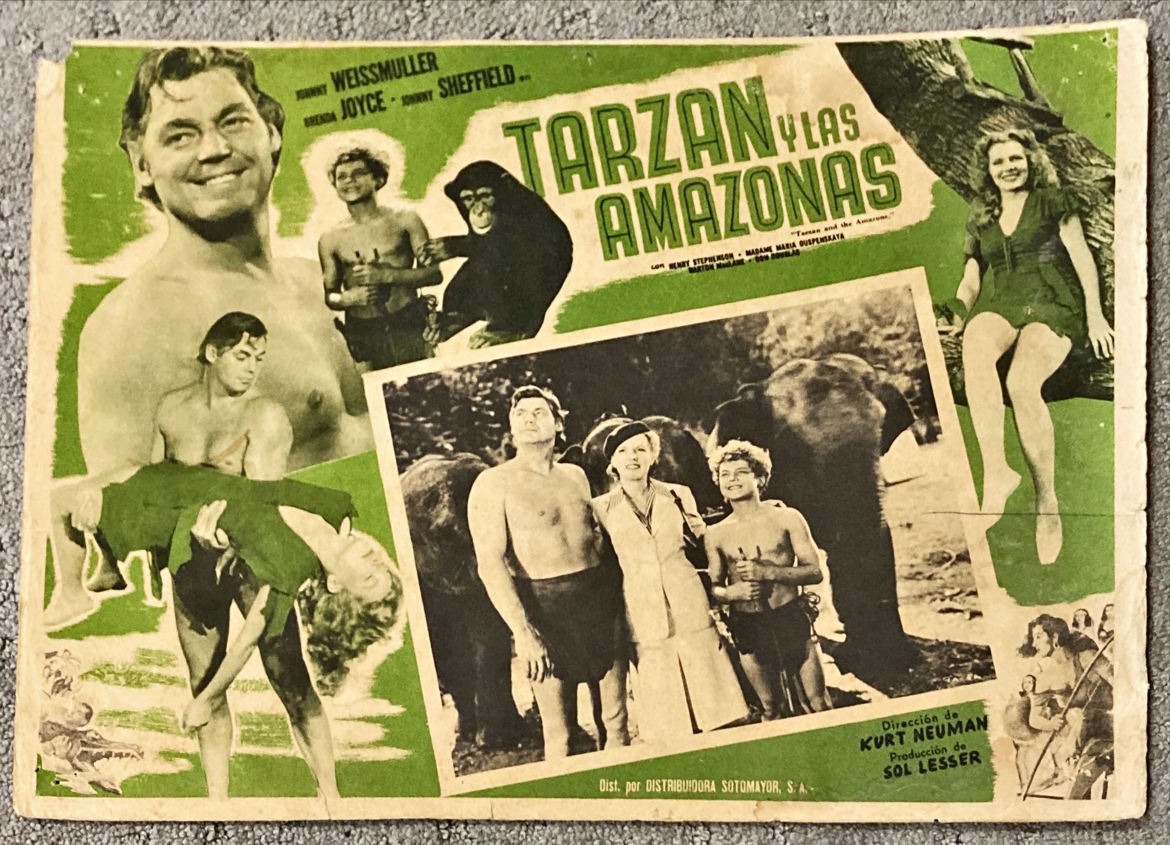 #2092 TARZAN & THE AMAZONS Mexican LC R50s Johnny Weissmuller