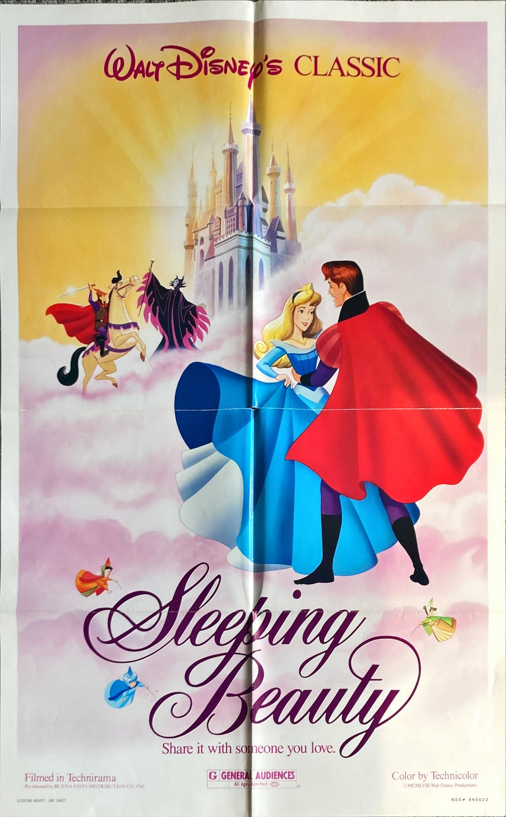 Walt Disney's Sleeping Beauty,  1sh R1986 Walt Disney