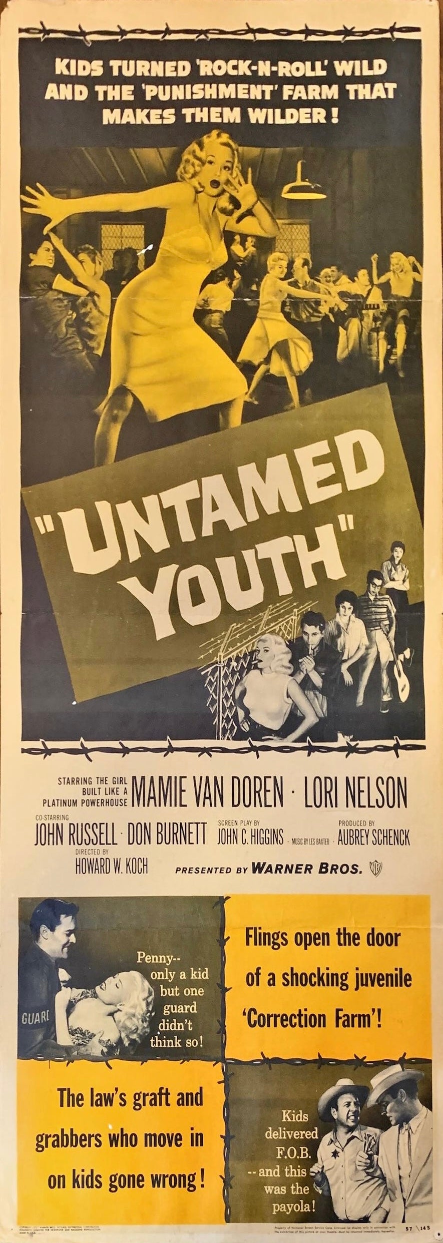 Untamed Youth (1957) One Sheet Movie Poster - Insert