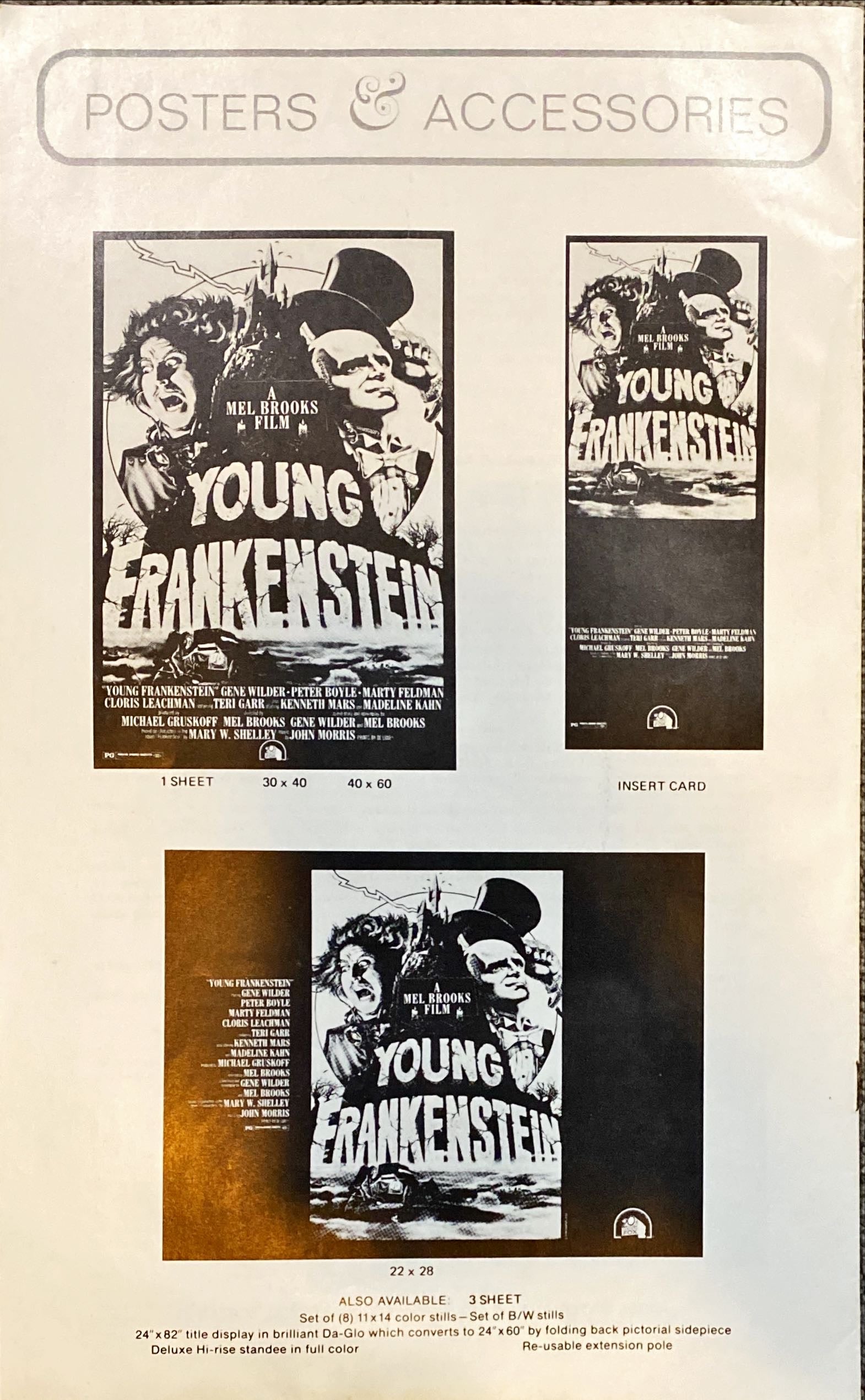 #2126 YOUNG FRANKENSTEIN pressbook 1974 Mel Brooks
