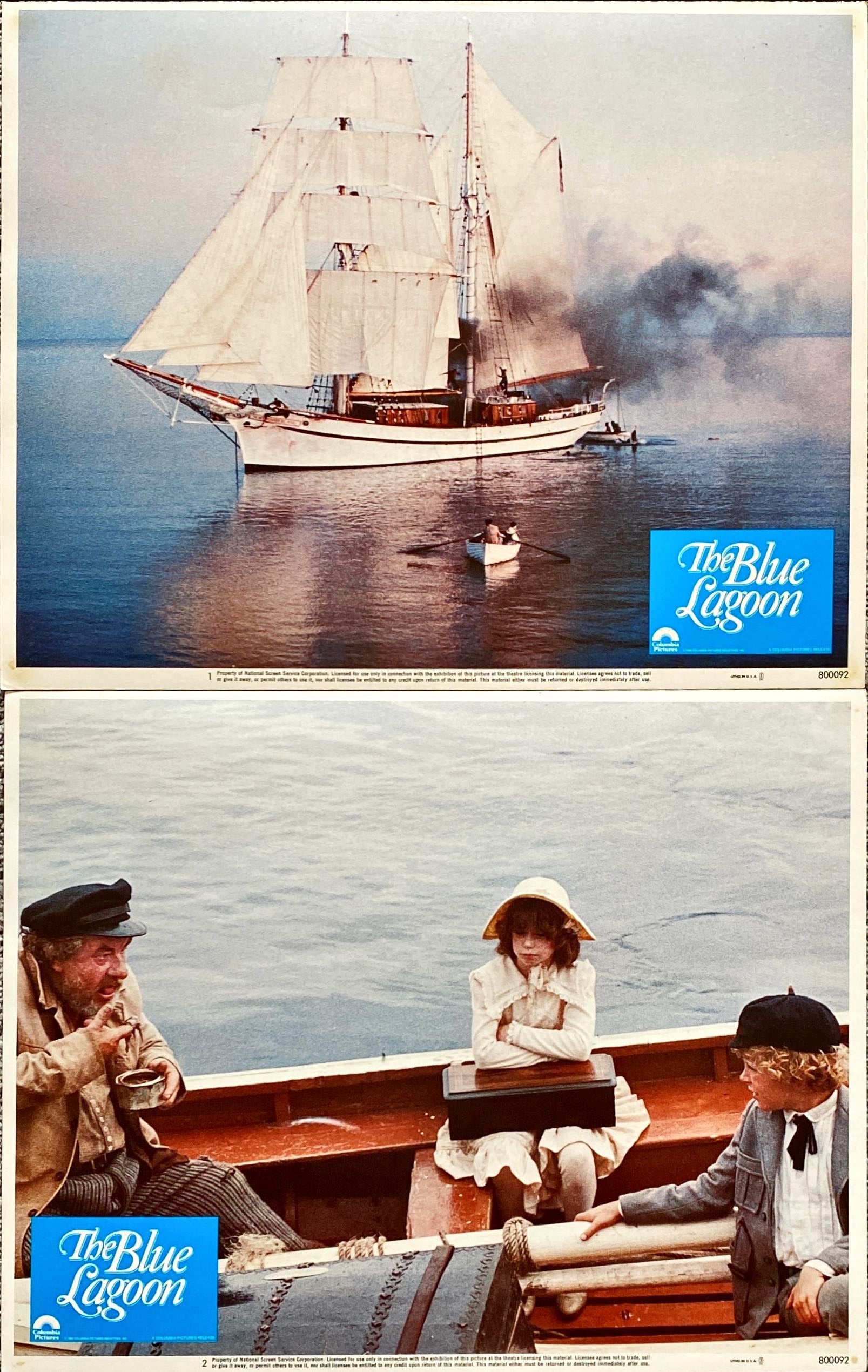 Blue Lagoon (1980) 4x Lobby Cards - Brooke Shields