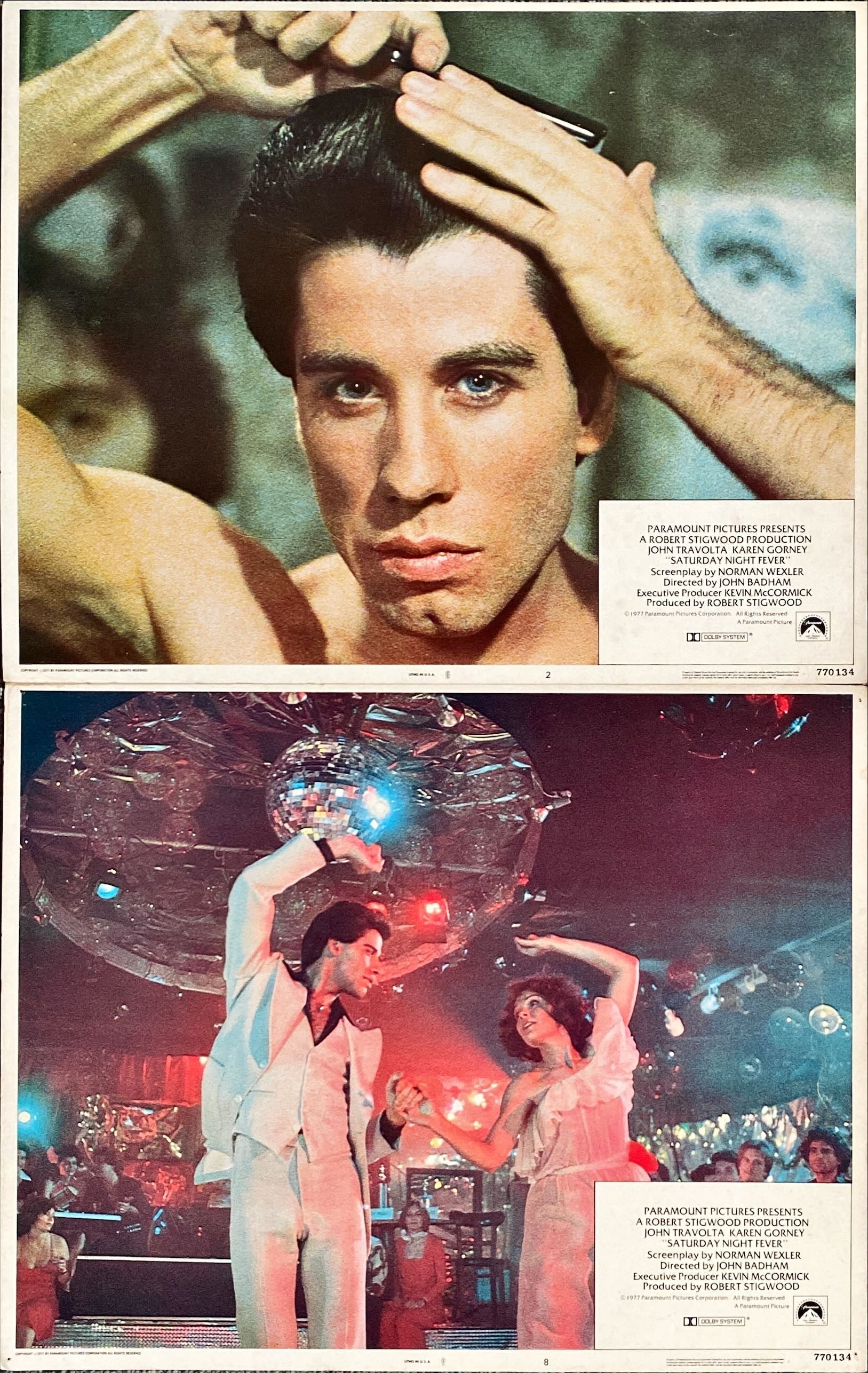 #1128 SATURDAY NIGHT FEVER 3 Lobby Cards 1977 -John Travolta, R-rated version - PosterCollectors.xyz