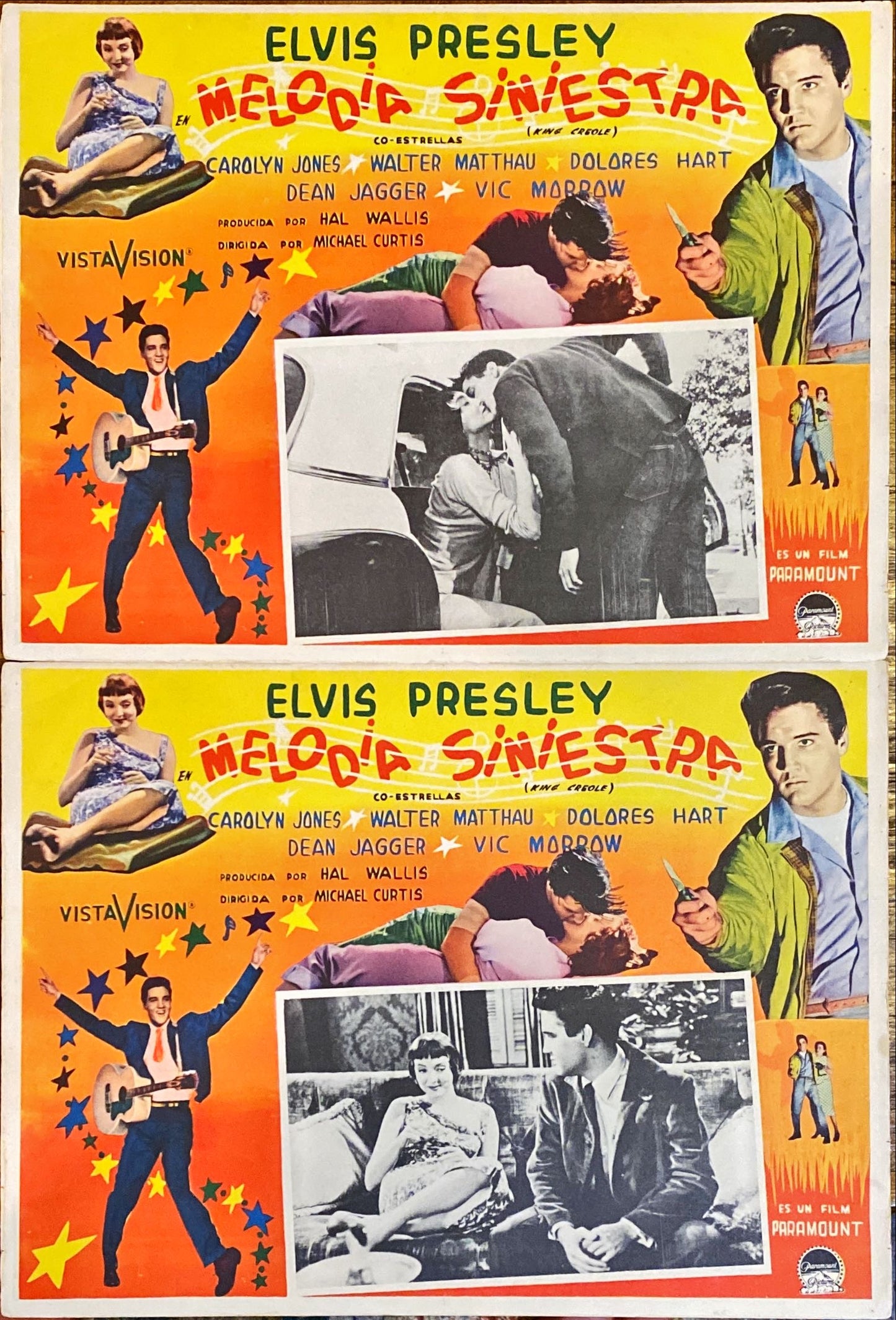 #974 KING CREOLE Mexican Lobby Cards x2p '59 - PosterCollectors.xyz