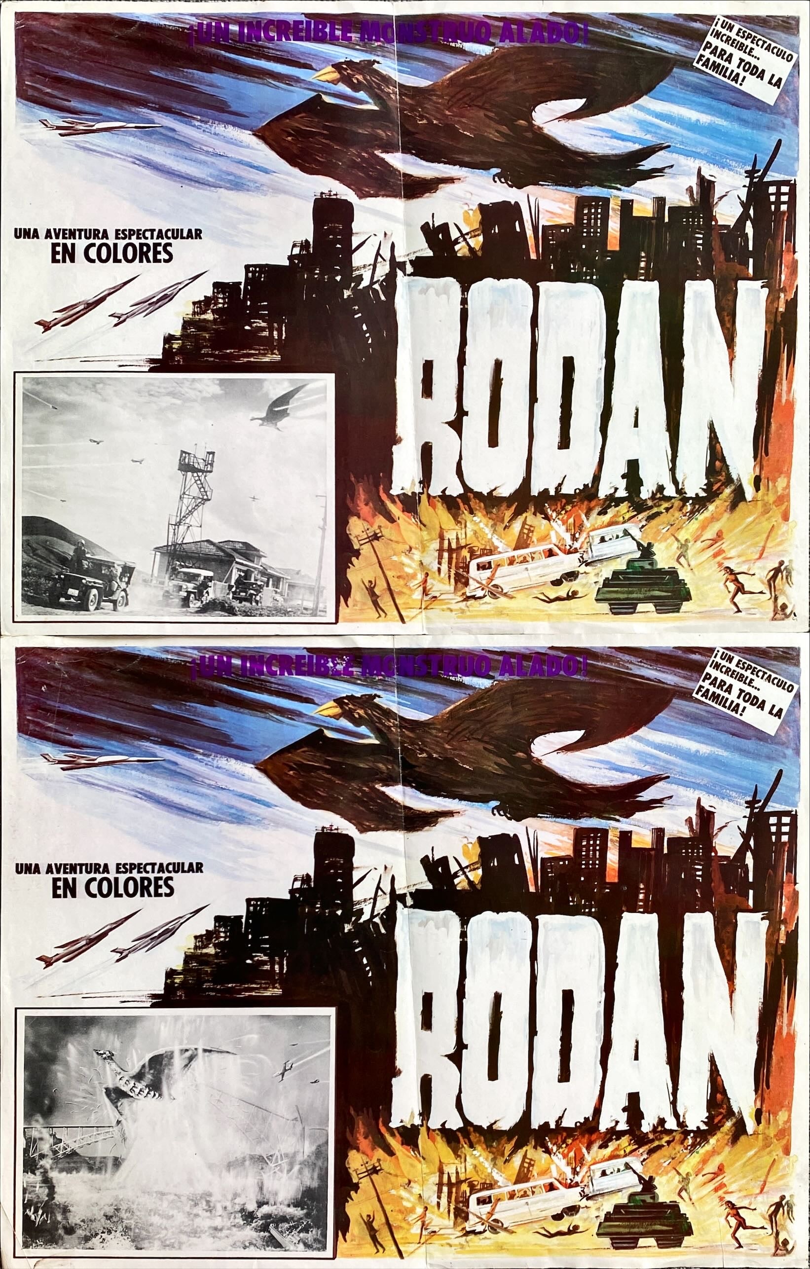 Rodan (1956) 2x Lobby Cards - MX