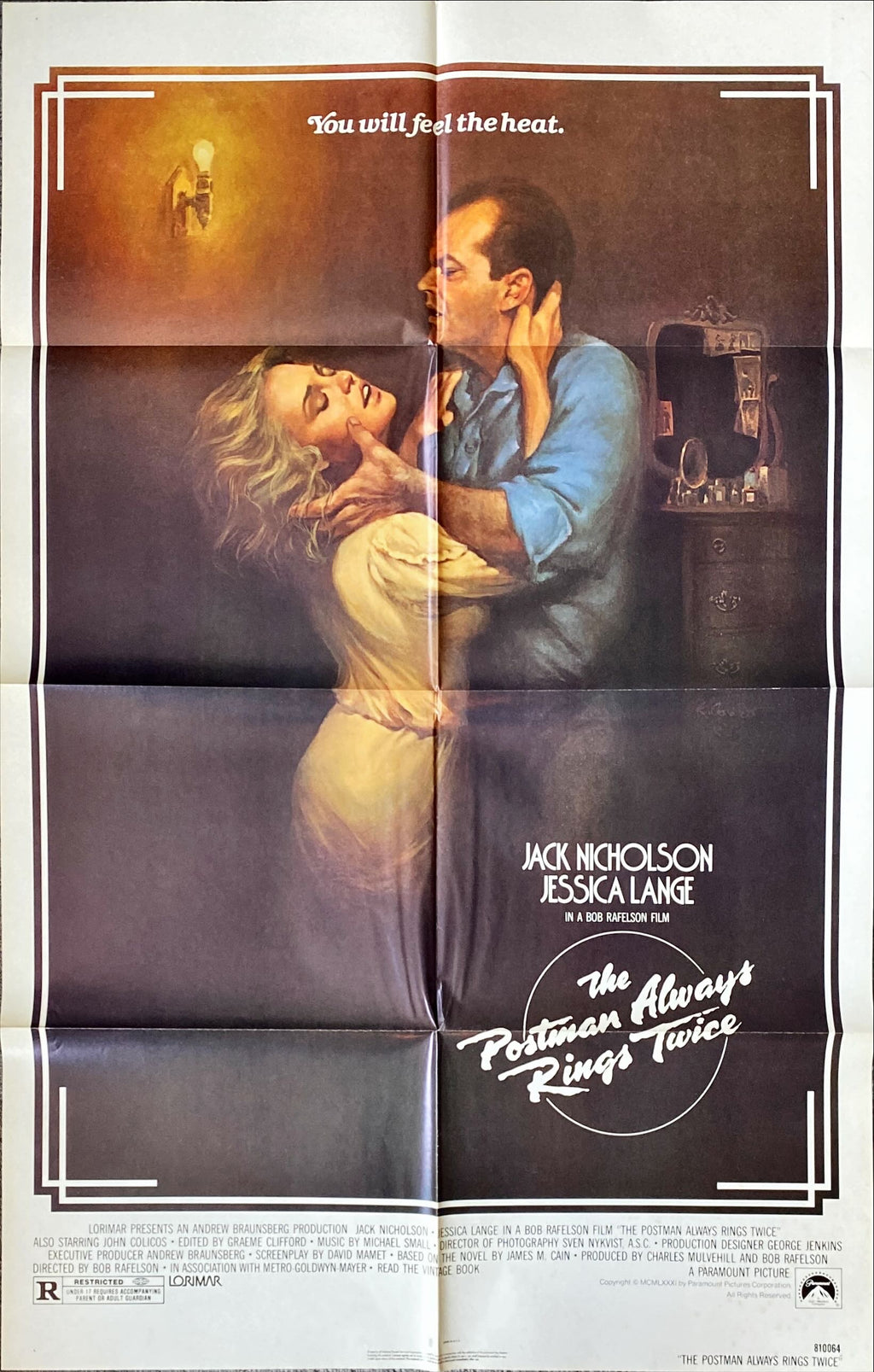 Postman Always Rings Twice (1981) One Sheet Movie Poster