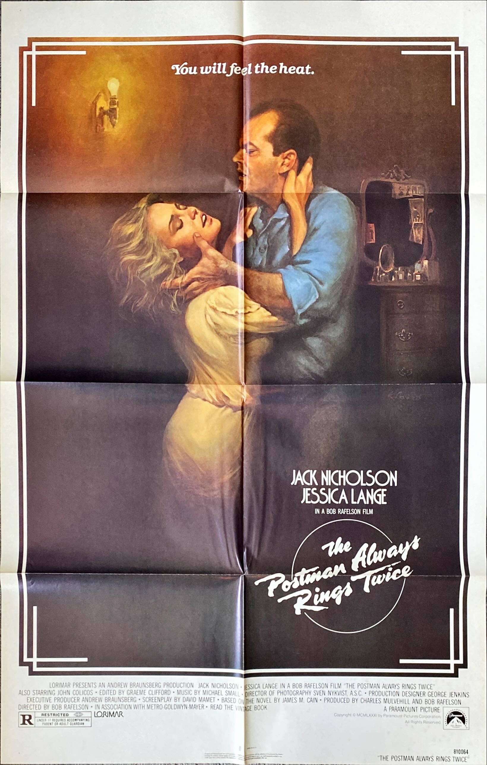 Postman Always Rings Twice (1981) One Sheet Movie Poster