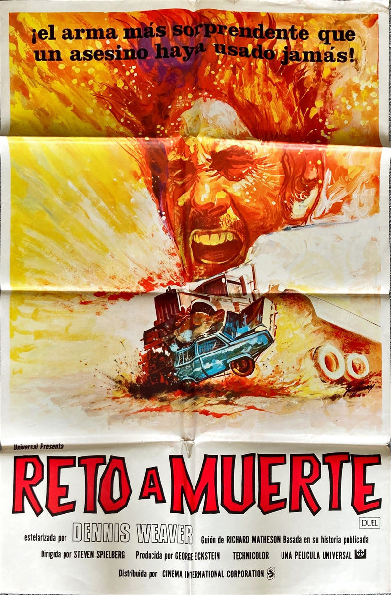 Duel (1972) One Sheet Movie Poster - ARG, Spielberg