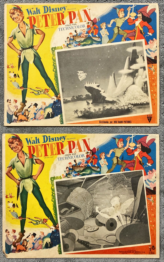 Peter Pan () 2x Lobby Cards - R&