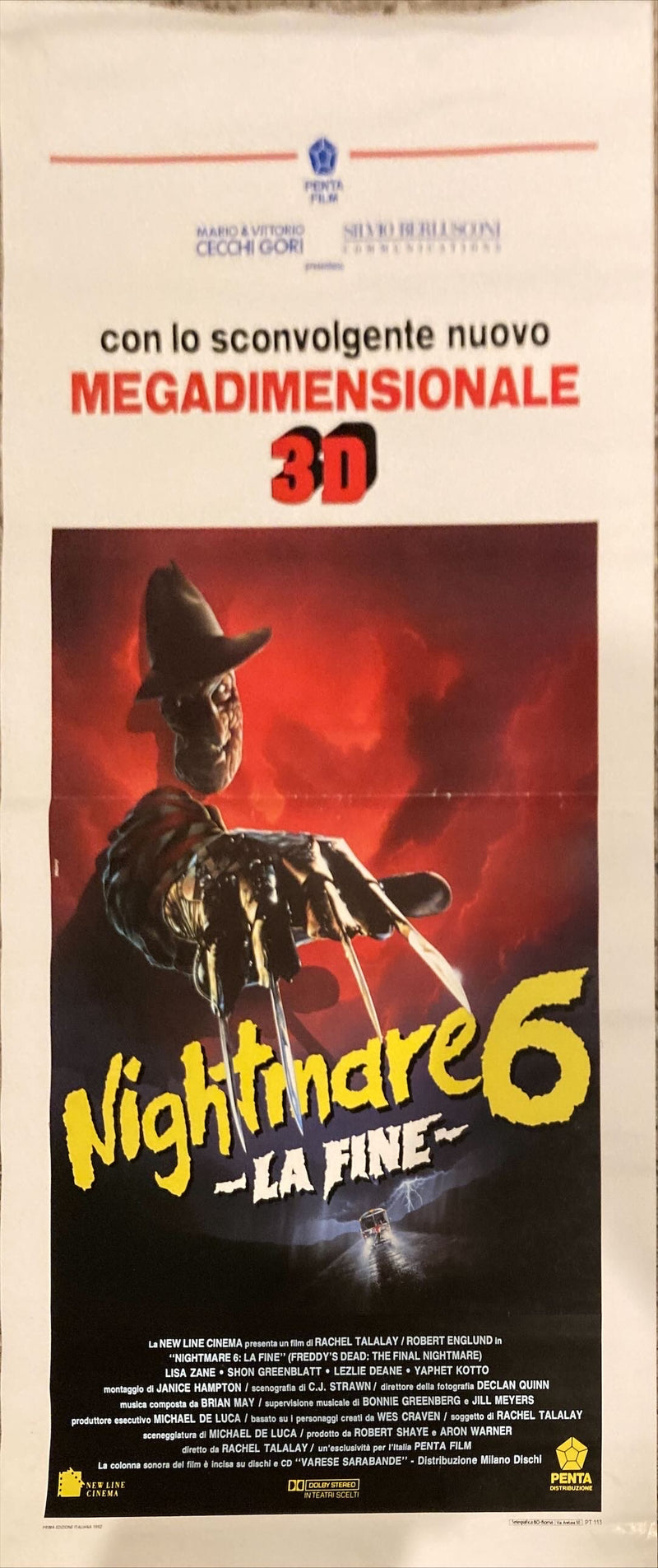 Freddy's Dead (1991) Original Locandina Movie Poster - ITA