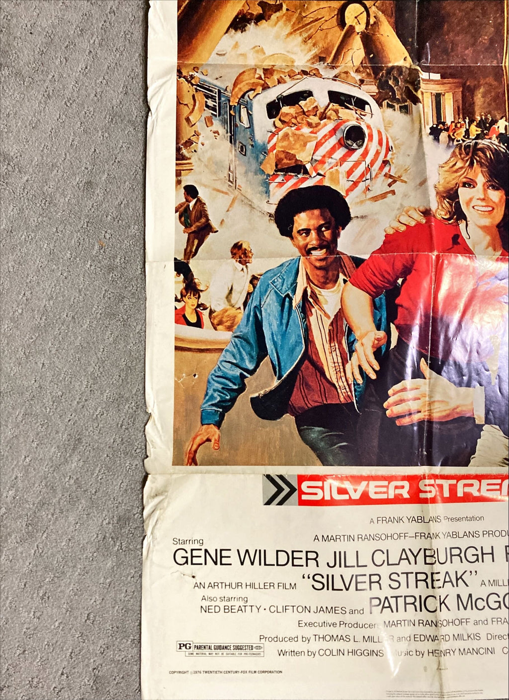 Silver Streak, int'l 1sh 1976 Gene Wilder, Richard Pryor - Fair Condition