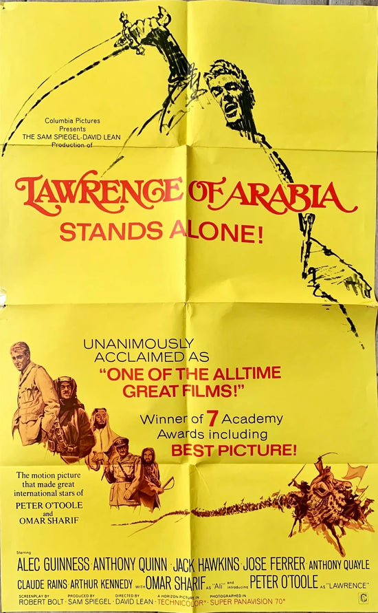 Lawrence of Arabia (1962) One Sheet Movie Poster R&